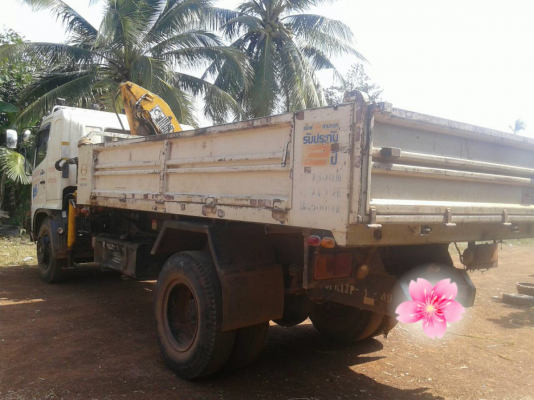 ขายรถบรรทุก 6 ล้อดัมพ์ติดเงียบ 3 ตัน HINO FG8J 220 แแรงม้า ดัมพ์สามมิตรยาว 5.20 เมตรไมล์ 90000 กม.ราคา 950000