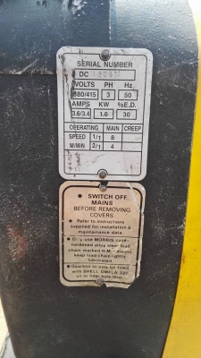 ==== SOLD ==== รอกโซ่ไฟฟ้า NAVY MORRIS Made in Germany ขนาด 1 ตัน.ไฟ 380V. โซ่ยาว 6 เมตร สภาพสวยอุปกรณ์ครบดึงนิ่มพร้อมใช้งาน