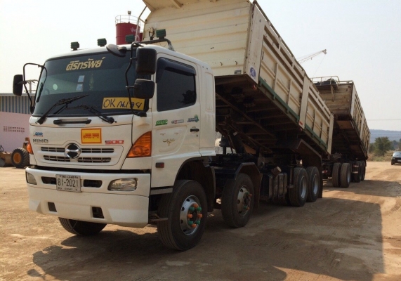 ขาย รถพ่วงแม่-ลูก ดั้มสามมิตร HINO GY2P ปี 52 แม่ 2 คานหน้า 12 ล้อจากห้าง ลูก 3 คานแท้ เครื่องดี คัสซีสวยตลอดเส้น ทะเบียนพร้อมโอนครับ