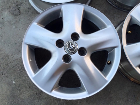 (มือ2)แม็กขอบ15"4รู100 เดิมๆToyota 5ก้าน ล้อสวย ขายยกชุด2,900.฿