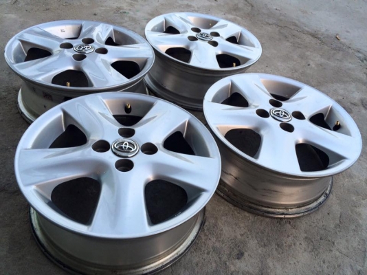 (มือ2)แม็กขอบ15"4รู100 เดิมๆToyota 5ก้าน ล้อสวย ขายยกชุด2,900.฿