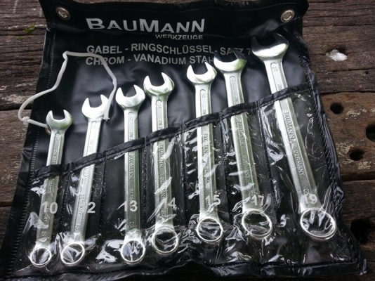 ขายประแจปากตายแหวนข้างเยอรมัน BAUMANN10,12,13,14,15,17,19