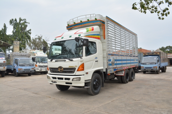 HINO MEGA FL  220 hp กระบะอลูมิเนียมแผงสูง  ยาว6.20 m