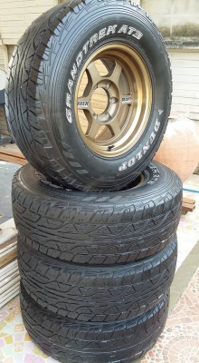 ขายล้อหล่อ TE37X ขอบ 16x8 off 0  สีน้ำตาลพร้อมยาง ถูกๆ