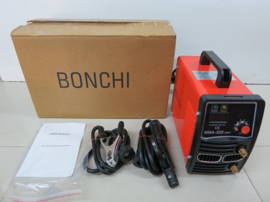 เครื่องเชื่อมอินเวอร์เตอร์ 300 A ยี่ห้อ Bonchi รุ่น MMA-300 ของใหม่ ตัวเล็ก เบา ยกง่าย สะพายได้