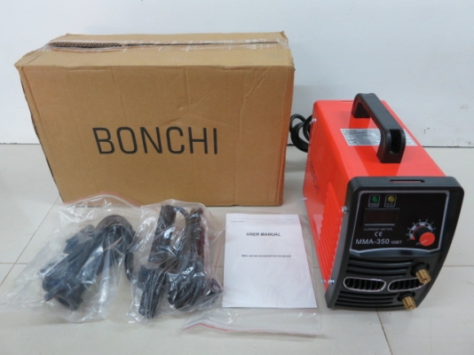 เครื่องเชื่อมอินเวอร์เตอร์ 350 A ยี่ห้อ Bonchi รุ่น MMA-350 ของใหม่ ตัวเล็ก เบา ยกง่าย สะพายได้