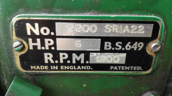 Sell>> เครื่องยนต์ดีเซล LISTER DIESEL Made in England 6 HP. 1800 RPM. ของใหม่เก่าเก็บไม่เคยใช้งาน!!