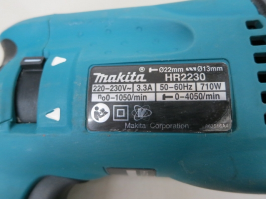 สว่านโรตารี Makita ของแท้ 2 ระบบ รุ่น HR2230 710 วัตต์ สภาพใหม่ ขายถูก