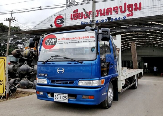 SK-62 HINO 4D เทลเลอร์พื้นไม้ 6ล้อ รถสวยสภาพพร้อมใชั
