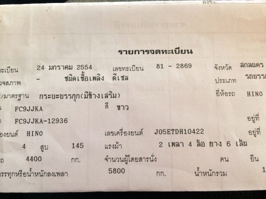 ขายด่วน รถหกล้อ hono  mega  145  ปี 54  สภาดีมาก ยาว5.5