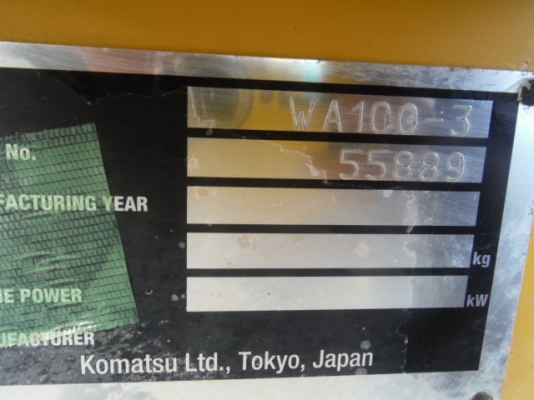 WA100-3 ต้องสั่งนำเข้า รถอยู่ญี่ปุ่น ราคาถูก