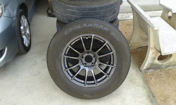 Max ขอบ 17" กว้าง 8.5" เป็น 5 รู 114 พร้อมยาง