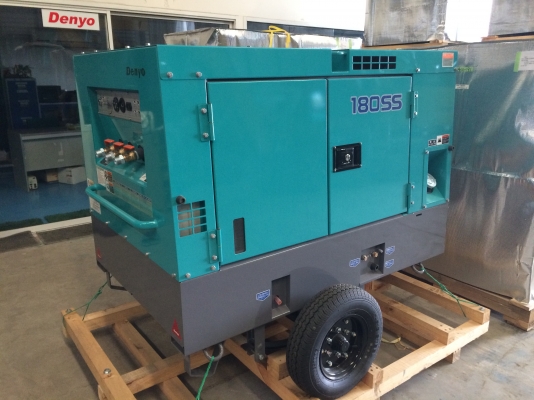 Brand new ปั้มลม Denyo DIS-180SS2 พร้อมล้อลาก นำเข้าจากญี่ปุ่น ไม่เคยใช้งานในไทย รับประกัน 1 ปีเต็มครับ ไม่แพง ๆ