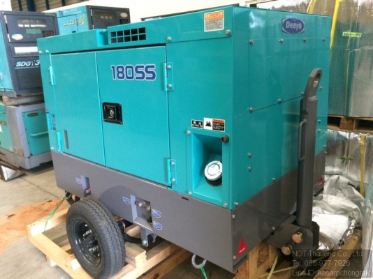 Brand new ปั้มลม Denyo DIS-180SS2 พร้อมล้อลาก นำเข้าจากญี่ปุ่น ไม่เคยใช้งานในไทย รับประกัน 1 ปีเต็มครับ ไม่แพง ๆ