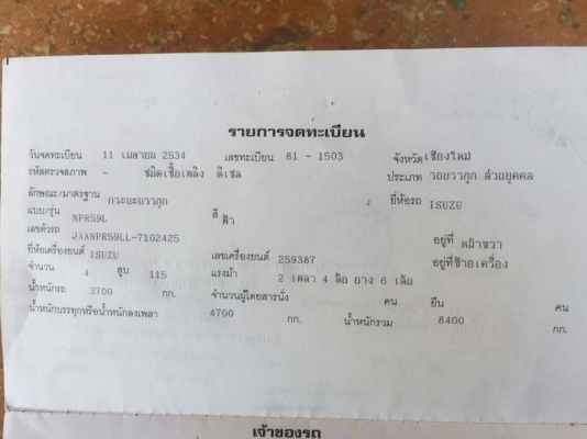 ISUZU   JAANPR59LL รถดั้ม6 ล้อ สวยทุกส่วน ขาย 450,0000