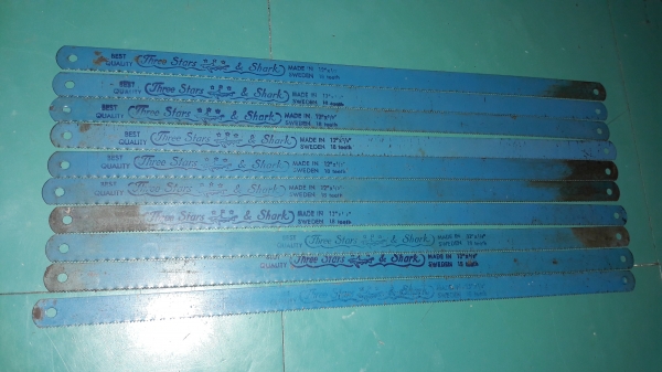 ขายใบเลื่อยเหล็กสวีเดนฉลามสามดาวThree Stars &amp;Shark Made in Sweden.