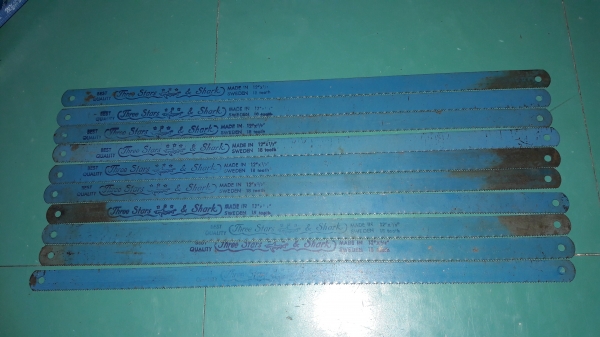 ขายใบเลื่อยเหล็กสวีเดนฉลามสามดาวThree Stars &amp;Shark Made in Sweden.