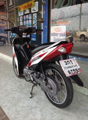 Yamaha Spark 115i (สตาร์ทมือ) รถปี57 สีขาว-แดง สวยๆราคาถูกๆ