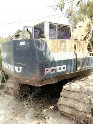 ขายรถแบคโฮ KOMATSU PC100-5 ช่วงล่างใหม่ ไม่มีเอกสาร ไม่มีระบบไฟ คอลโทรลยาว ราคา 620000