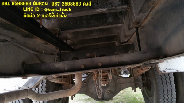 ISUZU deca ปี44 ติดเครน 5 ตัน 4ปลอก Tadano กระบะพื้นไม้ยาว 6.4 เมตร ยางสวย รถพร้อมใช้งาน