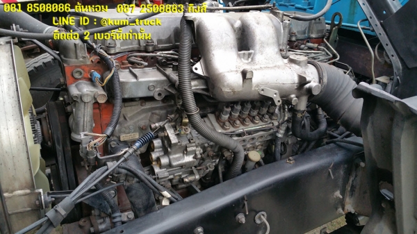 ISUZU deca ปี44 ติดเครน 5 ตัน 4ปลอก Tadano กระบะพื้นไม้ยาว 6.4 เมตร ยางสวย รถพร้อมใช้งาน