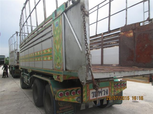 ขายลูกพ่วงดั้ม 3 เพลาแท้ กระบะยาว 7 เมตร ปี54