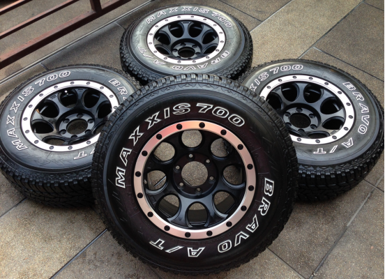 ล้อลายหยดน้ำ ขอบ16 งาน yachiyoda ลายใหม่สุด สภาพใช้2อาทิตย์ พร้อมยาง All Maxxis 265 70 16 ปลายปี15 ดอกป้ายแดง ใช้อีก3-4ปีสบายๆ ราคาไม่แพง