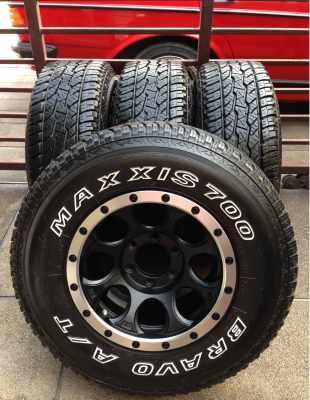 ล้อลายหยดน้ำ ขอบ16 งาน yachiyoda ลายใหม่สุด สภาพใช้2อาทิตย์ พร้อมยาง All Maxxis 265 70 16 ปลายปี15 ดอกป้ายแดง ใช้อีก3-4ปีสบายๆ ราคาไม่แพง