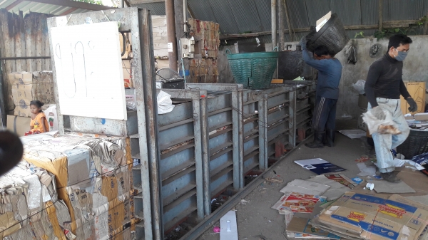 เครื่องอัดกระดาษลัง ร้านรับซื้อของเก่า จ.นราธิวาส