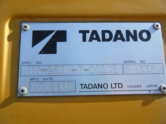 ขายรถเครน TADANO TR250M-7