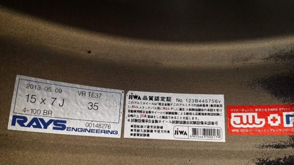 TE37 ขอบ 15 4/100 ล้อเปล่าไม่มียาง TE37 ขอบ 15 4/100 ล้อเปล่าไม่มียาง