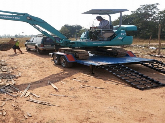 พ่วงลากจูง บรรทุกรถขุดขนาดเล็ก Pc20 30 35