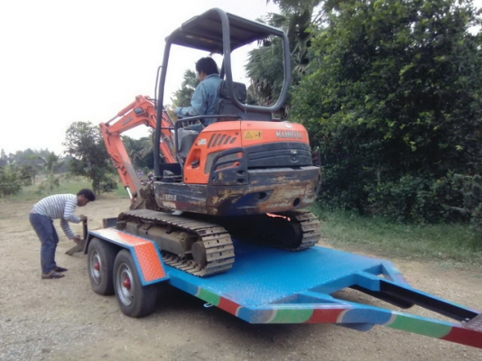 พ่วงลากจูง บรรทุกรถขุดขนาดเล็ก Pc20 30 35