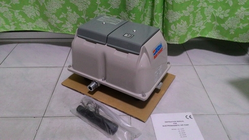 เครื่องเติมอากาศชนิดดับเบิ้ลไดอะเฟรม สำหรับระบบบำบัดน้ำเสีย หรือเติมอากาศบ่อปลา บ่อกุ้ง