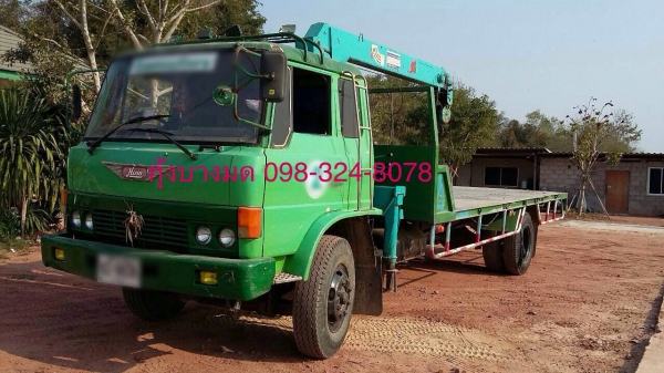 ขายรถหกล้อ HINO FF177 เครื่อง EH700-168 แรง ปี 26 ติดเครน tanado 3 ตัน กระบะพื้นเรียบยาว 7.20 เมตร กว้าง 2.50 เมตร