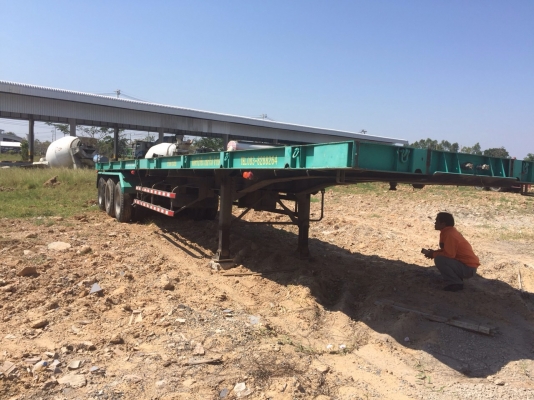 ขายหางพื้นเรียบอู่สามมิตร 3 เพลา ยาว 12 เมตร ปี 55 รถสวยพร้อมใช้งาน