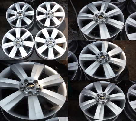 แม็กเปล่า Chevloret Captiva ขอบ 17/18-5-114.3  2ชุด สภาพเดิมๆ  ไม่คดไม่ดุ้ง ไม่เคยเก็บสี