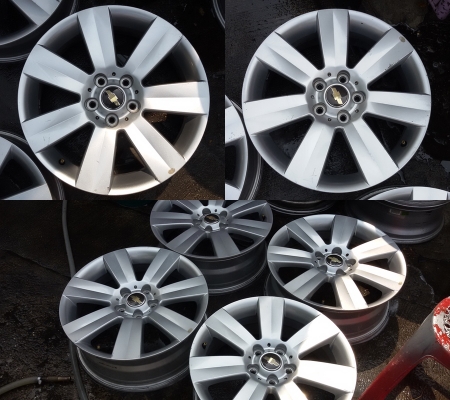 แม็กเปล่า Chevloret Captiva ขอบ 17/18-5-114.3  2ชุด สภาพเดิมๆ  ไม่คดไม่ดุ้ง ไม่เคยเก็บสี