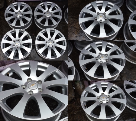 แม็กเปล่า Chevloret Captiva ขอบ 17/18-5-114.3  2ชุด สภาพเดิมๆ  ไม่คดไม่ดุ้ง ไม่เคยเก็บสี