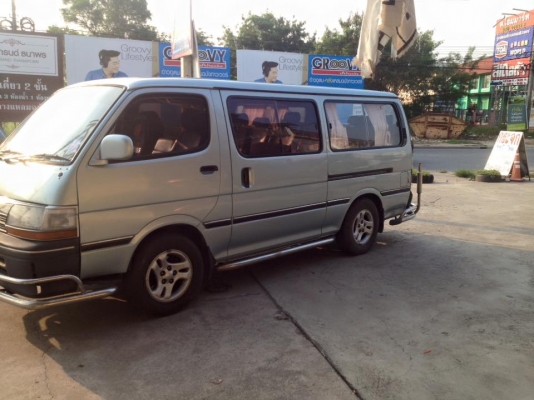 รถตู้ โตโยต้า ไฮเอช หลังคาเตี้ย สีฟ้า ปี 2001 สภาพเดิม ๆ ราคา เบา ๆ