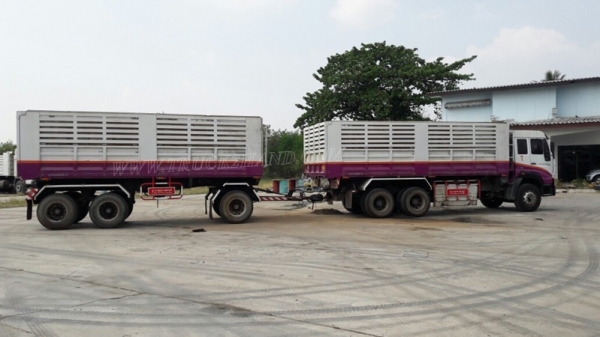 10 ล้อพ่วงดัมพ์ ยี่ห้อ SINO TRUCK รุ่น SWZ10 เครื่อง  6 สูบ  345 แรงม้า