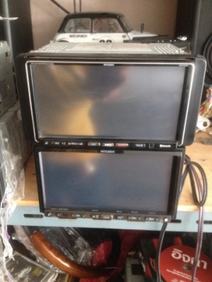 MITSUBISHI 2 DIN HDD DVD MP3 เก่าญี่ปุ่นใช้งานได้ปกติตัวละ