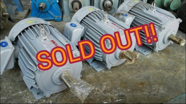 ** SOLD ** มอเตอร์ Mitsubishi 3 HP. ไฟ 380V. ของใหม่ 100\% เก่าเพราะเก็บไม่เคยโดนไฟไม่เคยร้อยน๊อตมาดูมาเทสก่อนได้!!