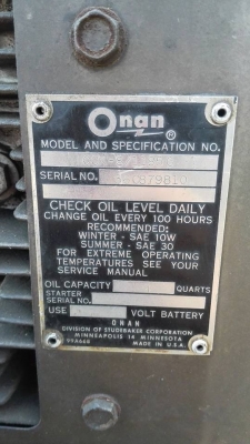 **** SOLD ****  เครื่องปั่นไฟ MARQUETTE Made in USA. ขนาด 5 K.V.A. 220V. เชื่อมงานได้ เป็นของใหม่เก่าเก็บ งานอเมริกา สภาพสวย พร้อมใช้.