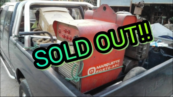 **** SOLD ****  เครื่องปั่นไฟ MARQUETTE Made in USA. ขนาด 5 K.V.A. 220V. เชื่อมงานได้ เป็นของใหม่เก่าเก็บ งานอเมริกา สภาพสวย พร้อมใช้.