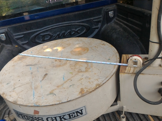 PRESS GIKEN ROTARIAN เครื่องหมุนฐานขนาดโต 80 ซม. หมุนด้วยมอเตอร์เกียร์ทดรอบขนาด 1 แรงม้า