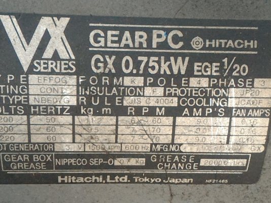 PRESS GIKEN ROTARIAN เครื่องหมุนฐานขนาดโต 80 ซม. หมุนด้วยมอเตอร์เกียร์ทดรอบขนาด 1 แรงม้า