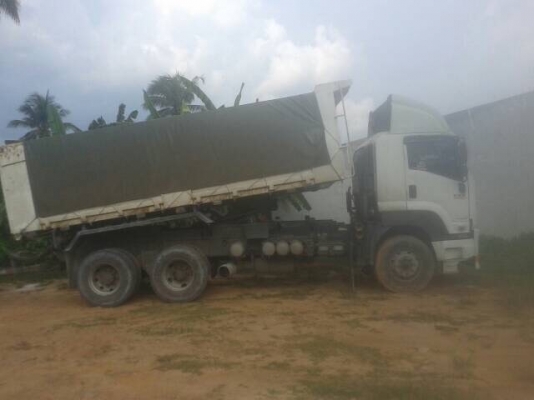 ขายรถบรรทุก 22 ล้อพ่วงแม่ลูกดัมพ์ ISUZU DECA 360 แรงม้าปี 2552 ลูกพ่วงสามมิตร 3 เพลา ราคา 2400000