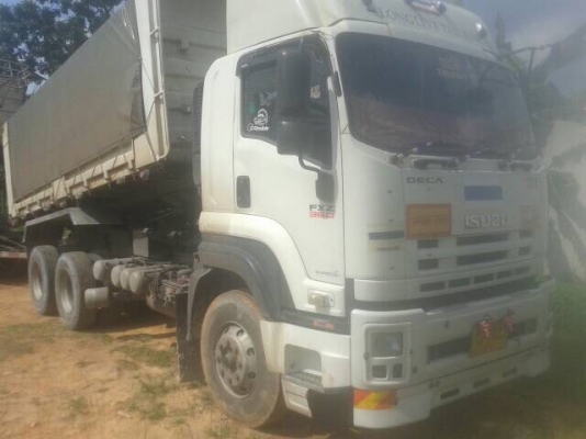 ขายรถบรรทุก 22 ล้อพ่วงแม่ลูกดัมพ์ ISUZU DECA 360 แรงม้าปี 2552 ลูกพ่วงสามมิตร 3 เพลา ราคา 2400000