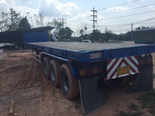 ขายหางเทรลเลอร์พื้นเรียบอู่สามมิตร 3 เพลาปี 2545 ราคา 320000